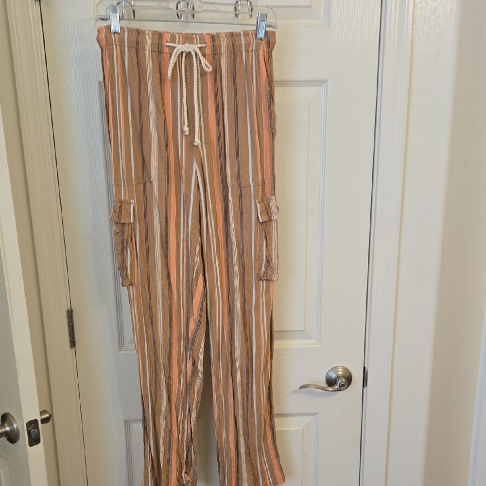 Roxy Beige Striped Boho Pattern